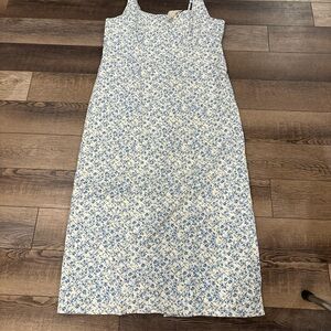 The Abercrombie & Fitch Mila Stretch Midi Dress Blue Floral XL